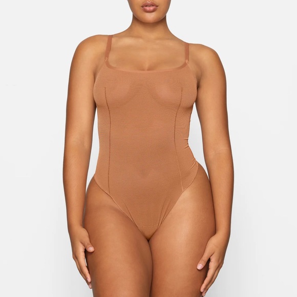 SKIMS Tops - Skims Sheer Sculpt Thong Bodysuit